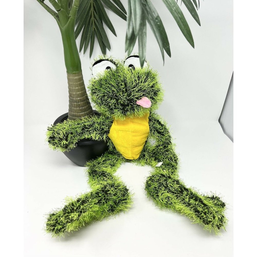 Ideal Toys Direct‎ GREEN Frog Floppy Plush Stuffed Animal Long Legs 20"